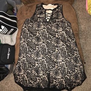 sale Liberty Love Black nude lace dress